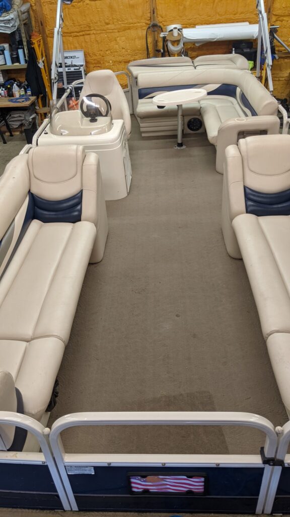 boat flooring before